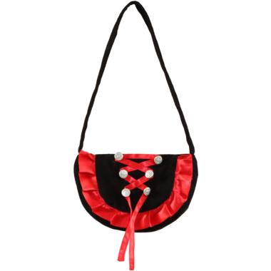 Borsa tirolese nera rossa