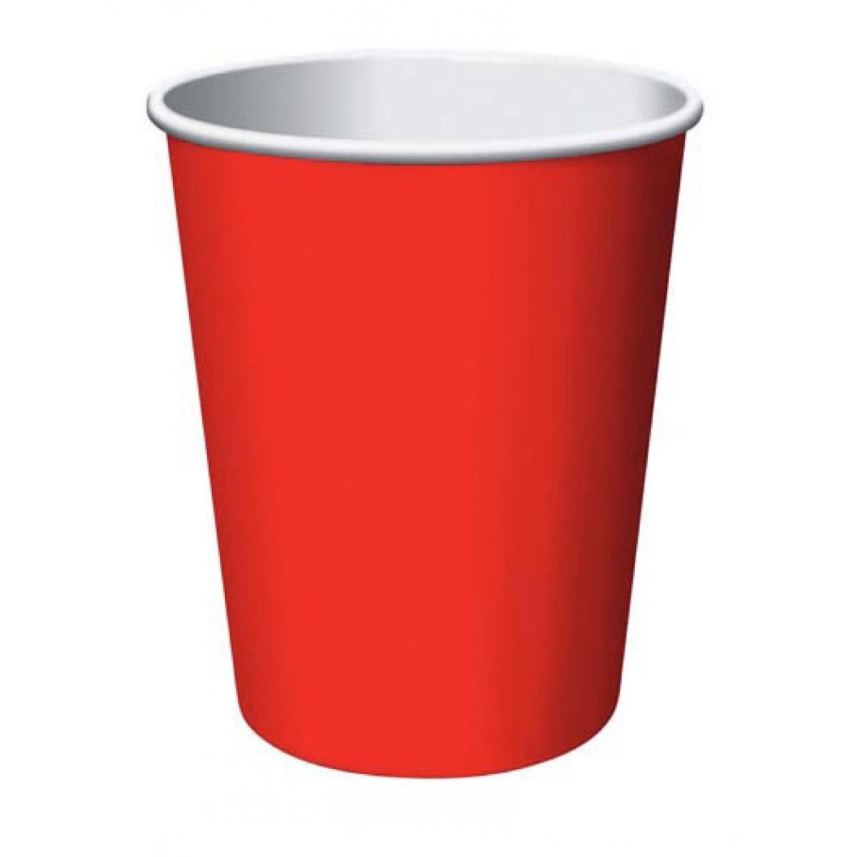 Bicchiere carta rosso cc 200 10 pz