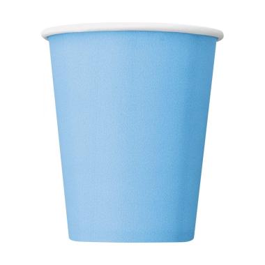 Bicchiere carta celeste cc 200 10 pz