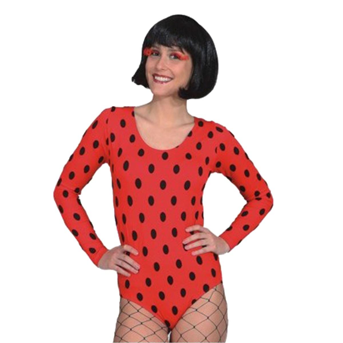 Body pois rosso nero