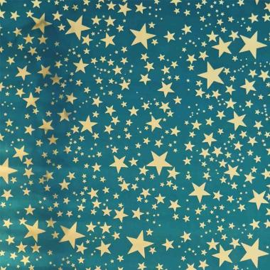 Carta presepe cielo blu oro lucido metallizzato stelle