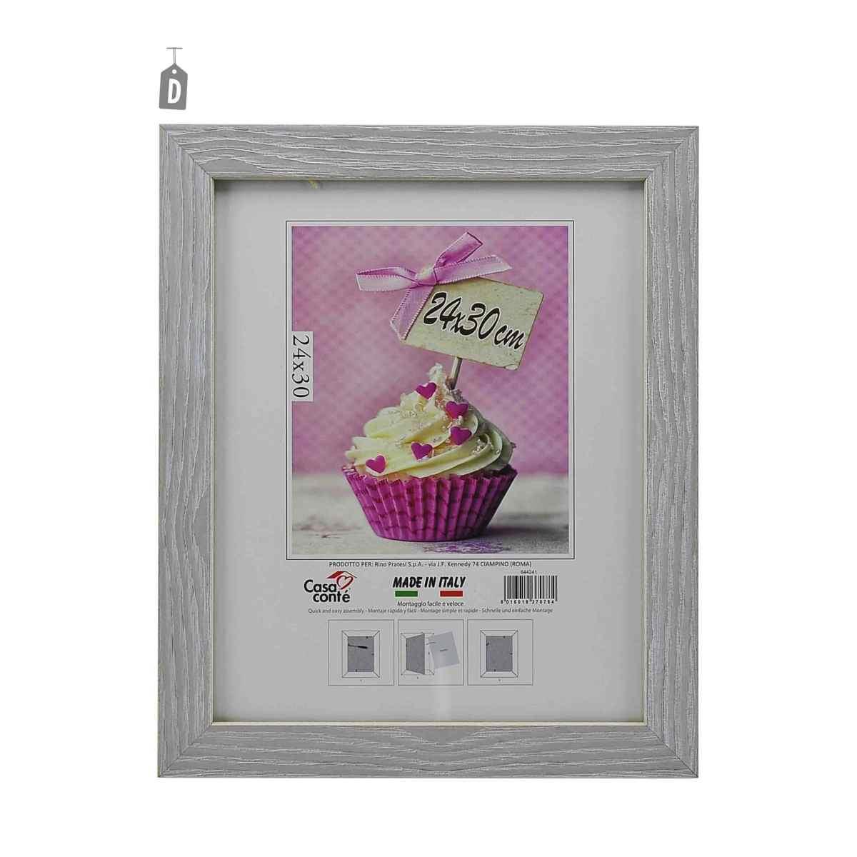 Cornice giorno legno shabby chic legno 4 colori assortiti 24 x 30 cm
