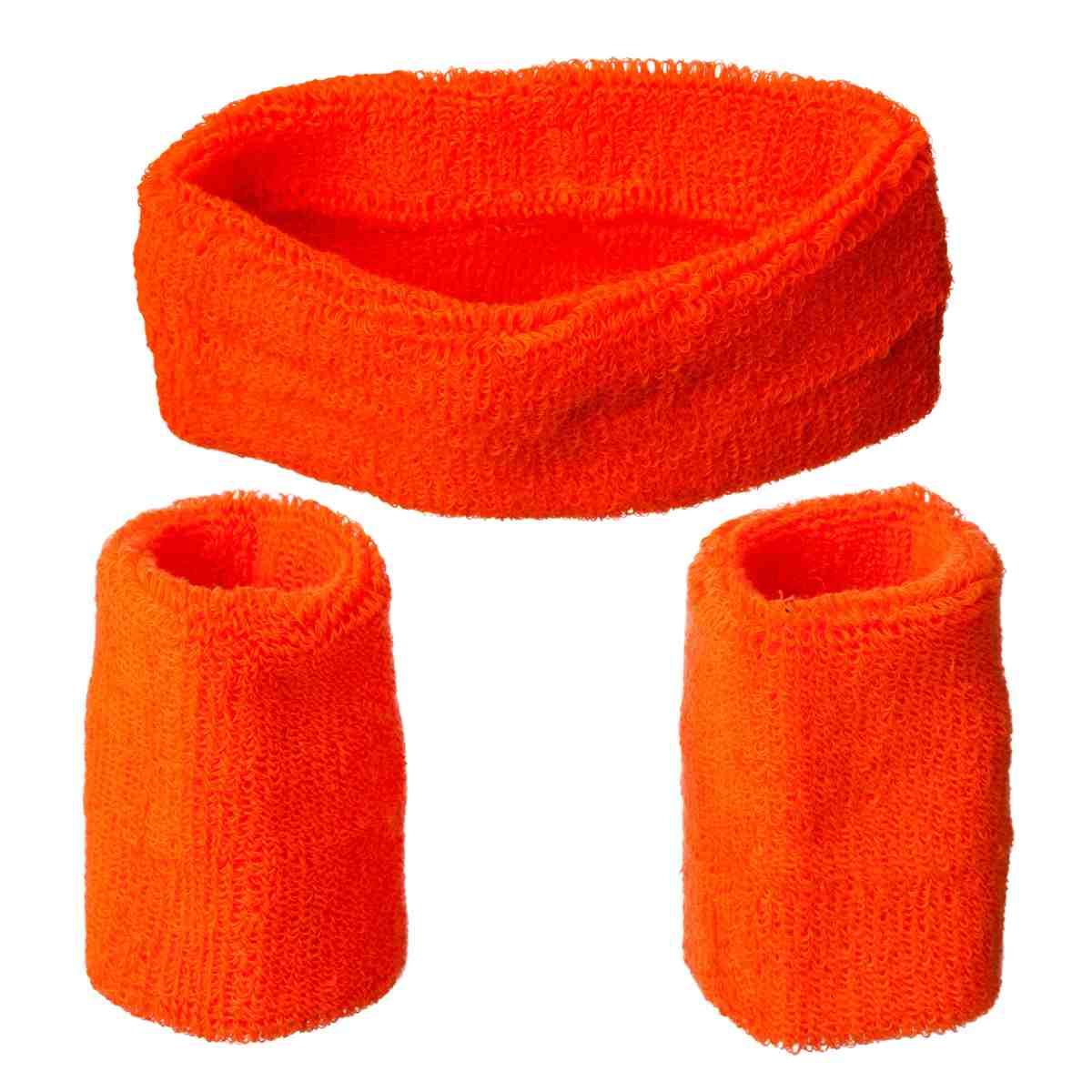 Fascia capelli arancione polsini anni