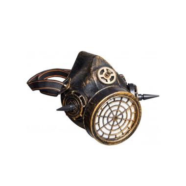Maschera viso pvc steampunk antigas bronzo