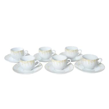 Tazzine Caffè Set pz.6 Porcellana Gold Rays | M2 Store