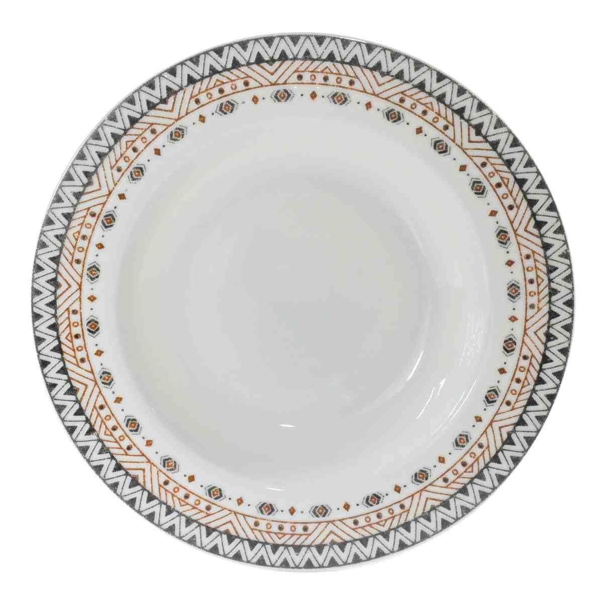 Piatti Tavola Set pz.6 Porcellana Fade Fondo cm.Ø21 Mandala | Fade