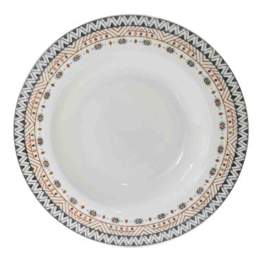Piatti Tavola Set pz.6 Porcellana Fade Fondo cm.Ø21 Mandala | Fade