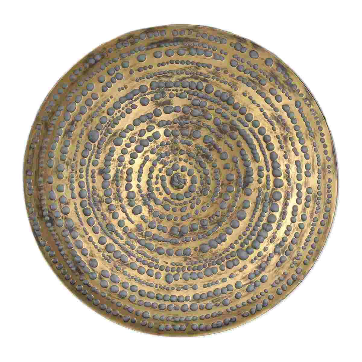 Centrotavola piatto resina domingo oro