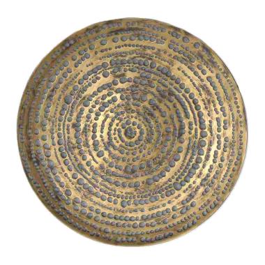 Centrotavola piatto resina domingo oro