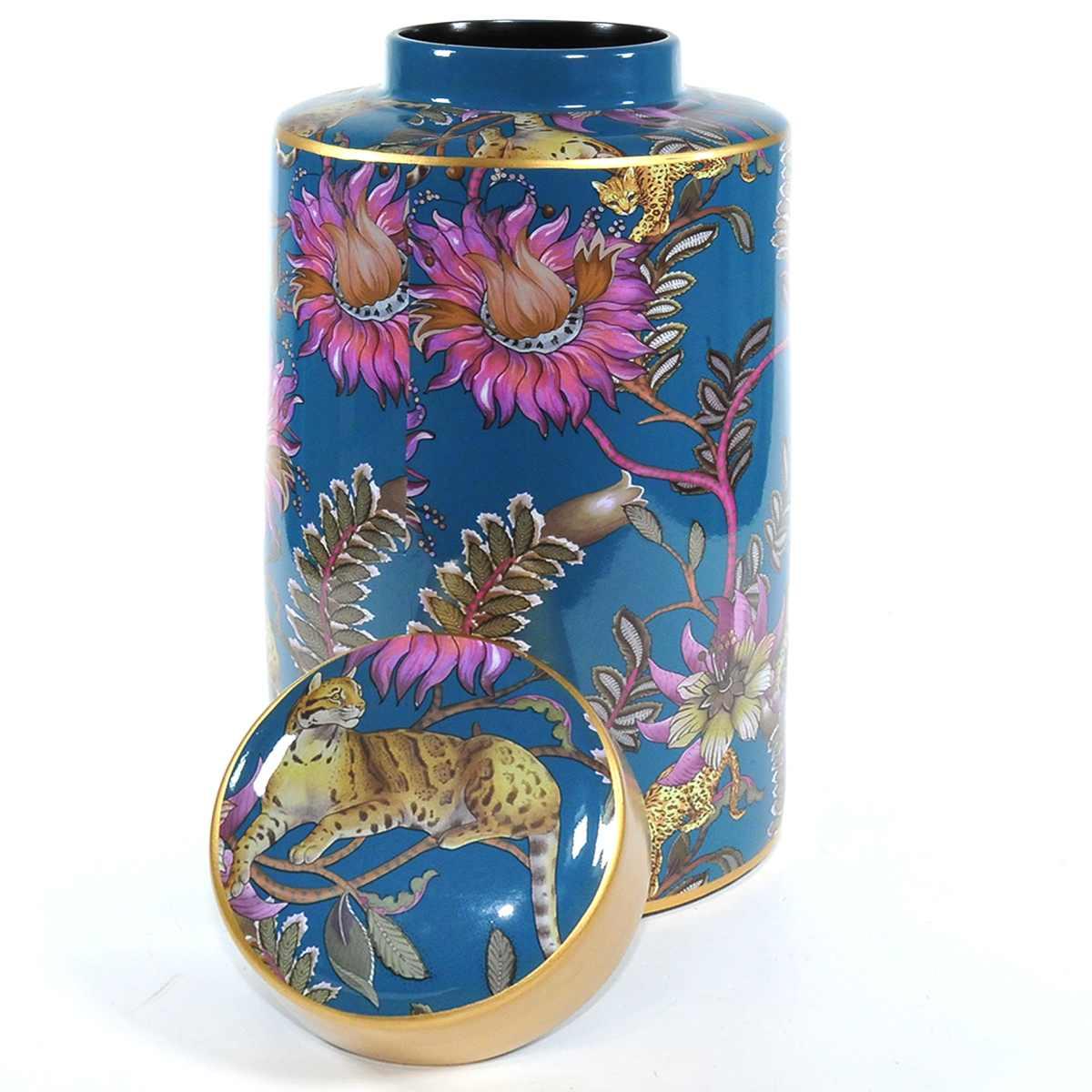 Vaso porcellana labuan coperchio 20 x 40 cm