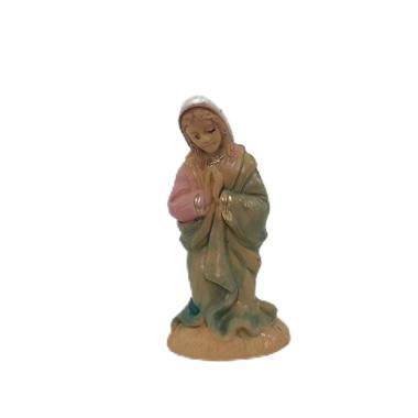 Statua presepe 6 cm madonna in ginocchio
