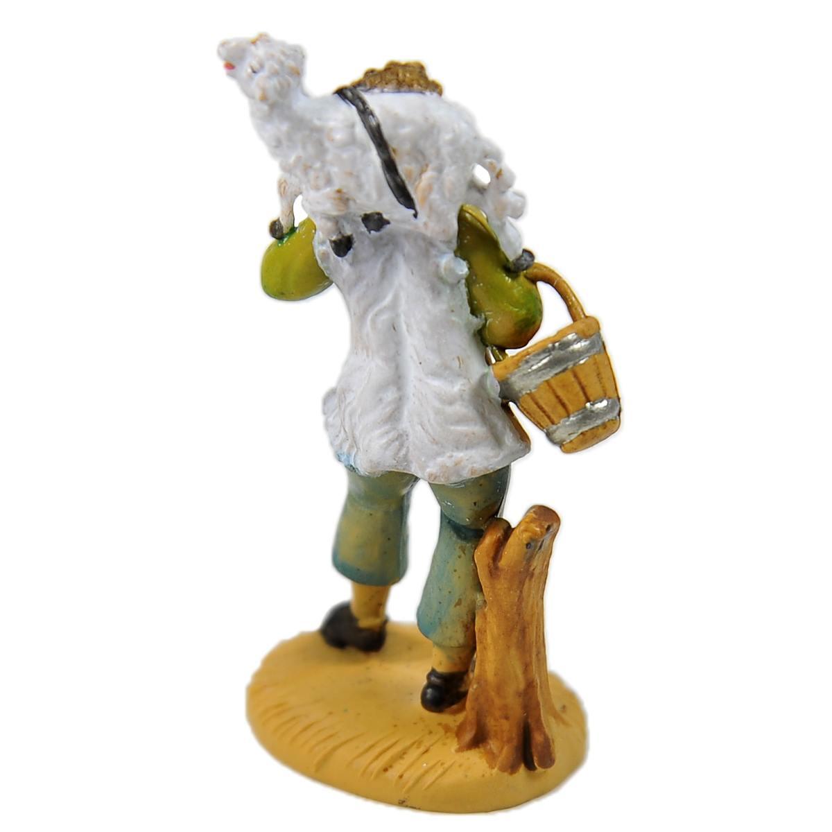 Statua presepe 6 cm pastore pecora