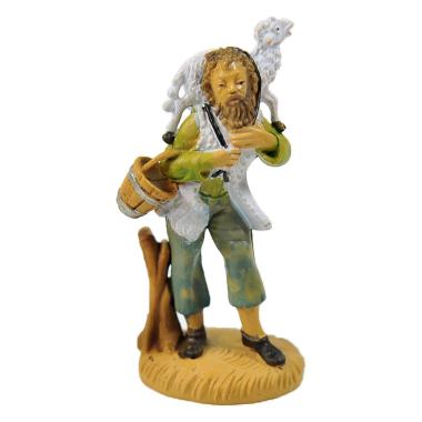 Statua presepe 6 cm pastore pecora
