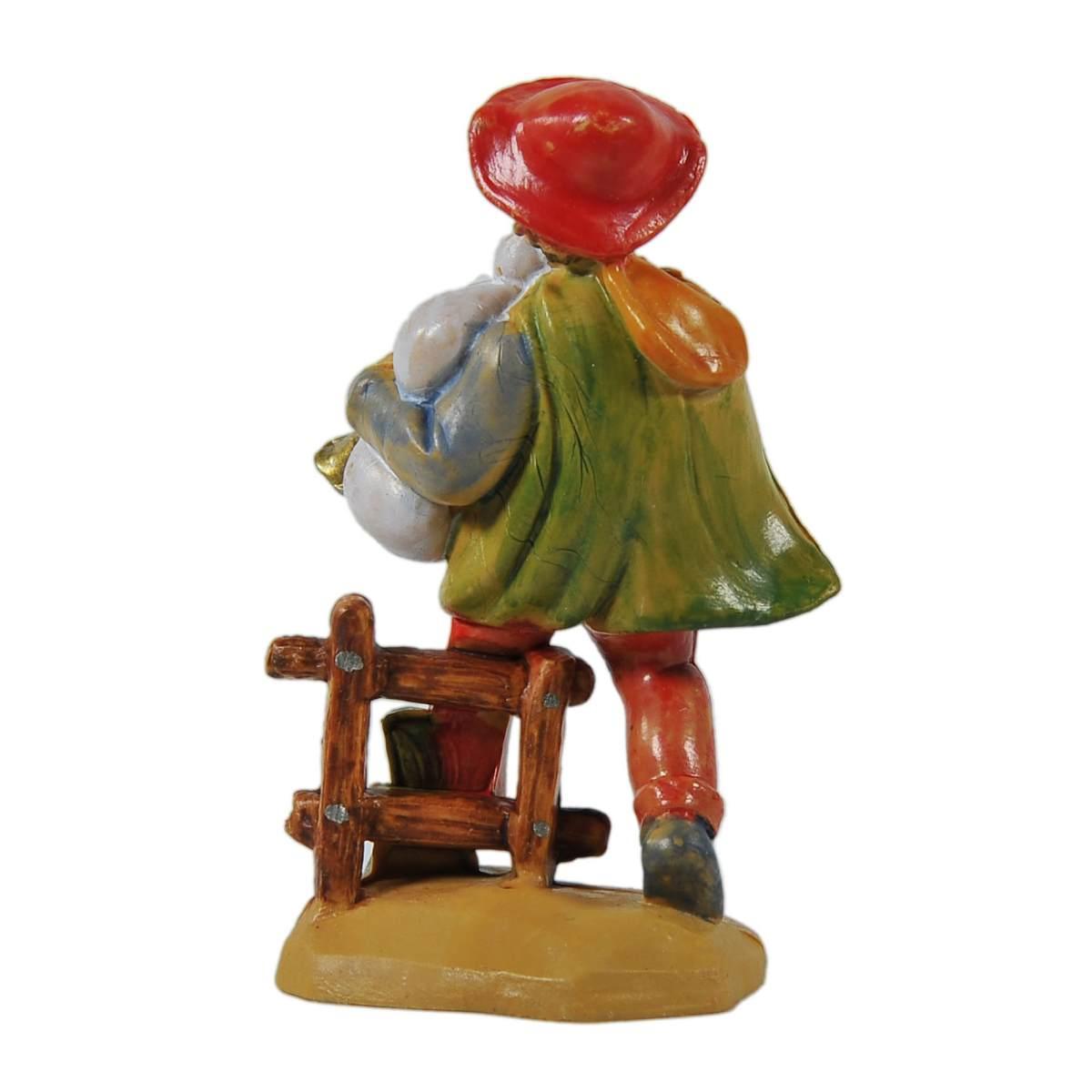 Statua presepe 6 cm uomo zampogna