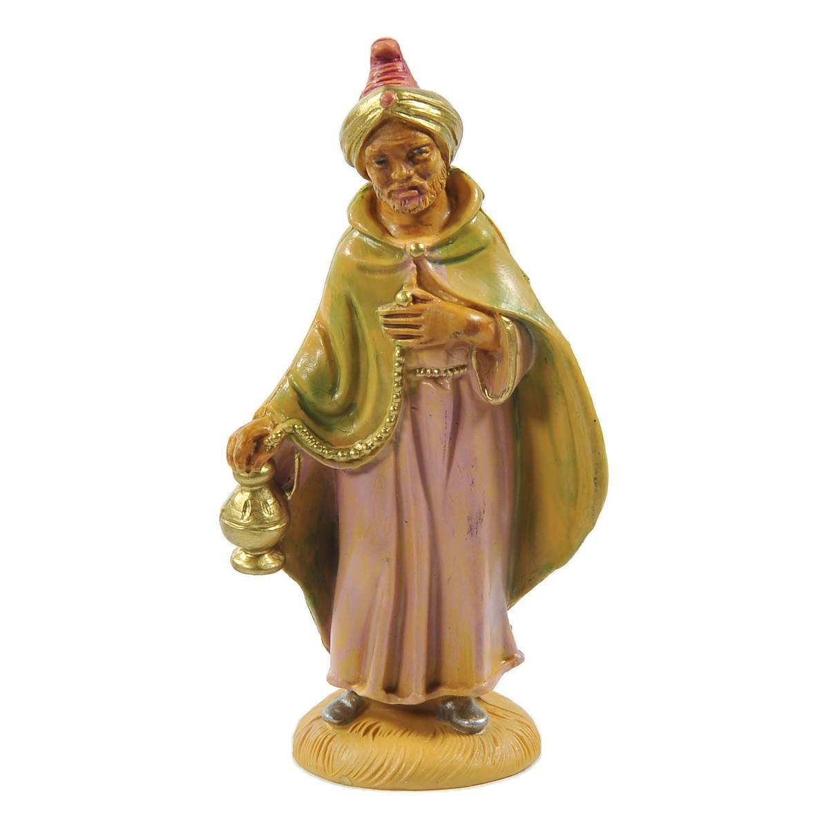 Statua presepe 10 cm re magi baldassarre