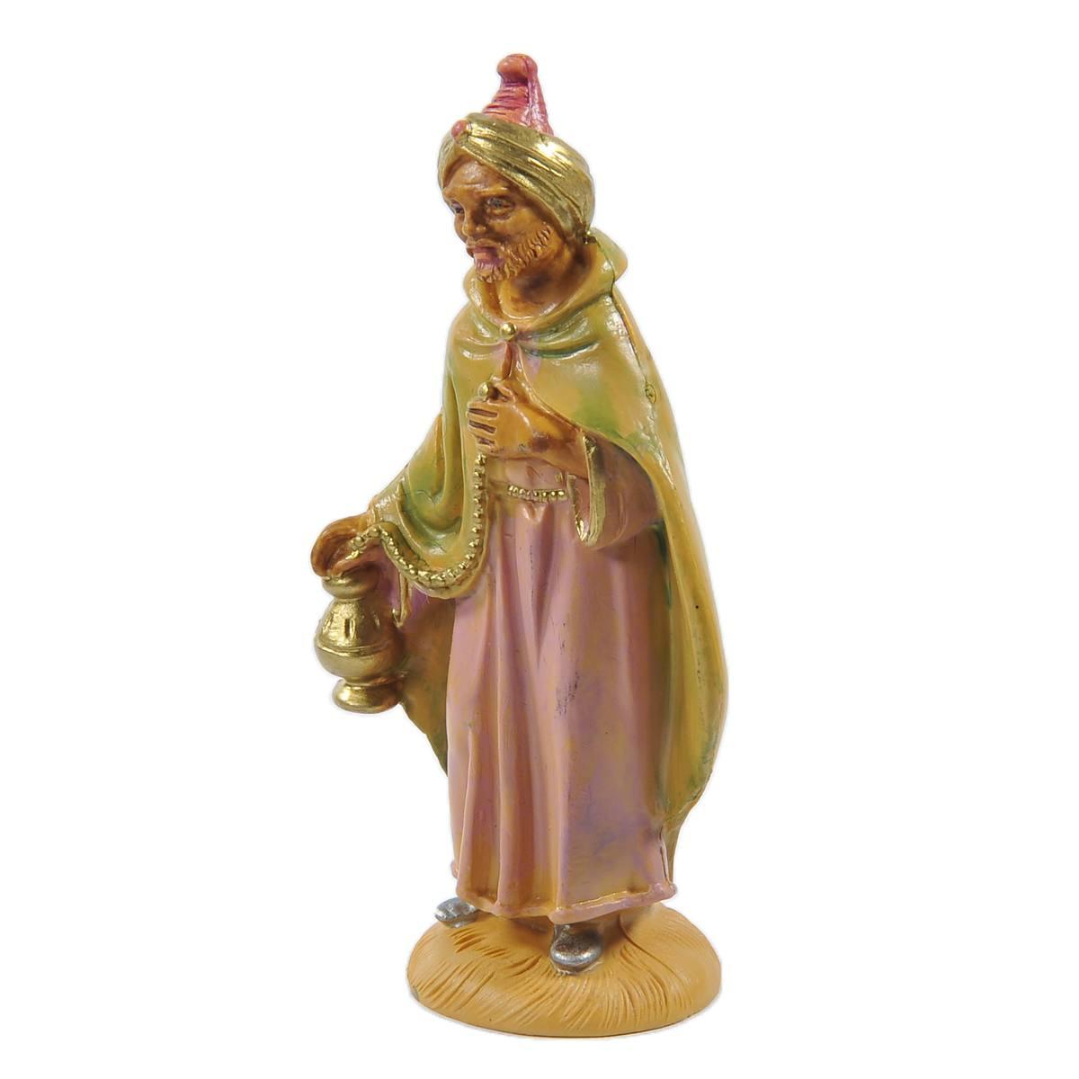 Statua presepe 10 cm re magi baldassarre