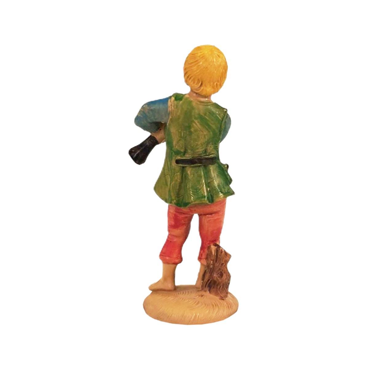 Statua presepe 10 cm pastore piffero