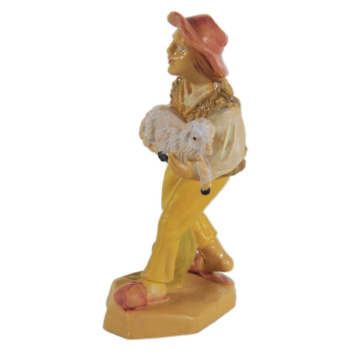 Statua presepe 10 cm pastore pecora