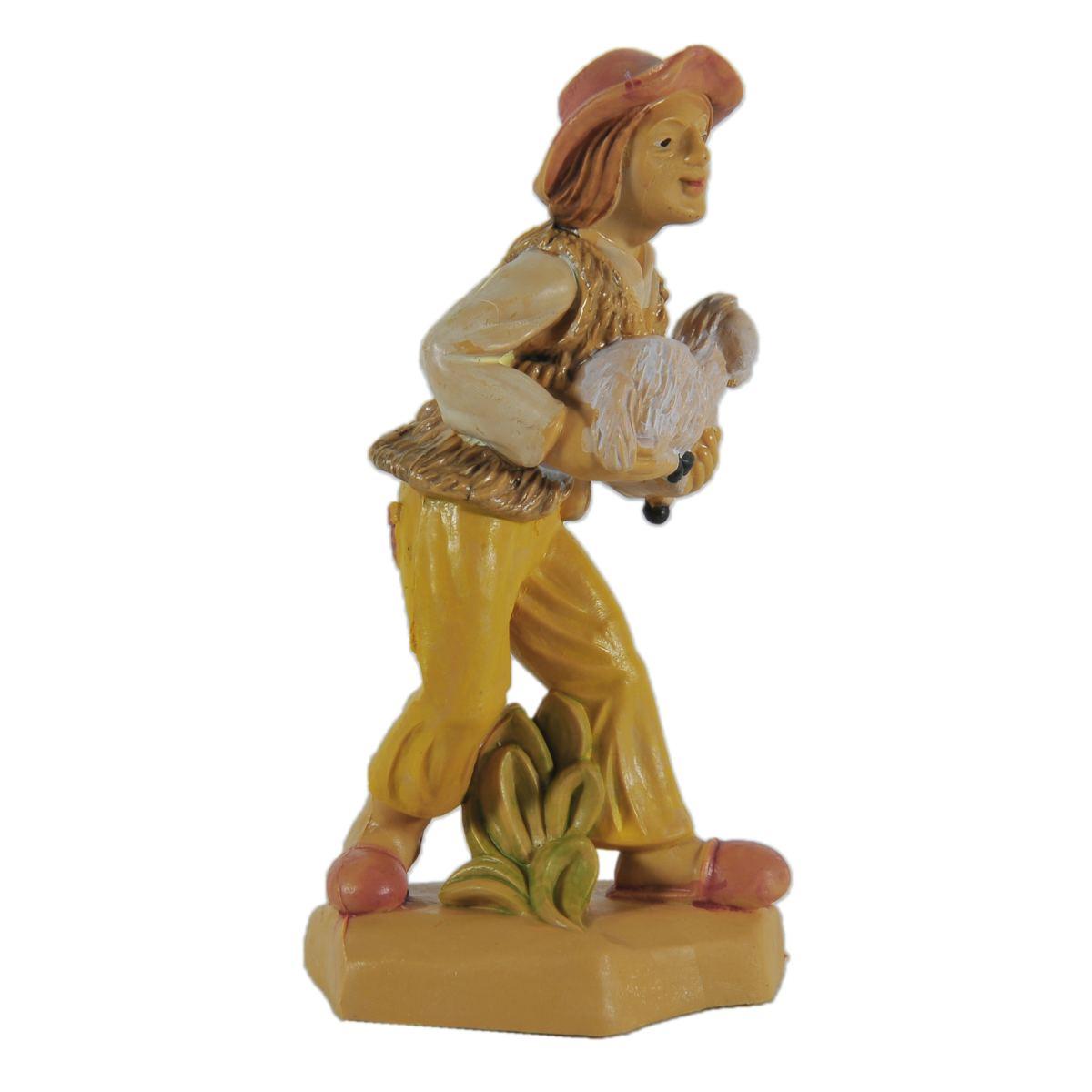 Statua presepe 10 cm pastore pecora