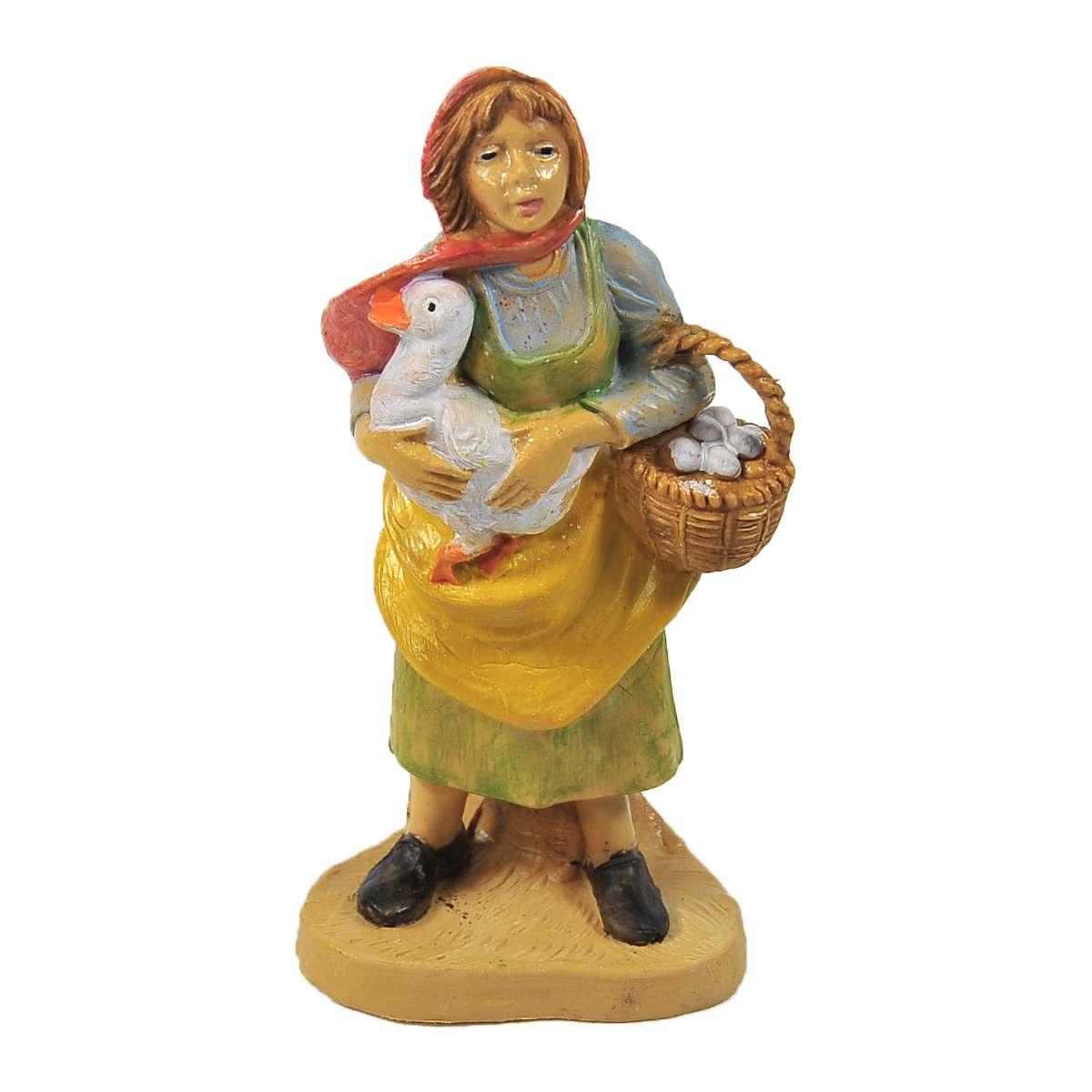Statua presepe 10 cm donna papera