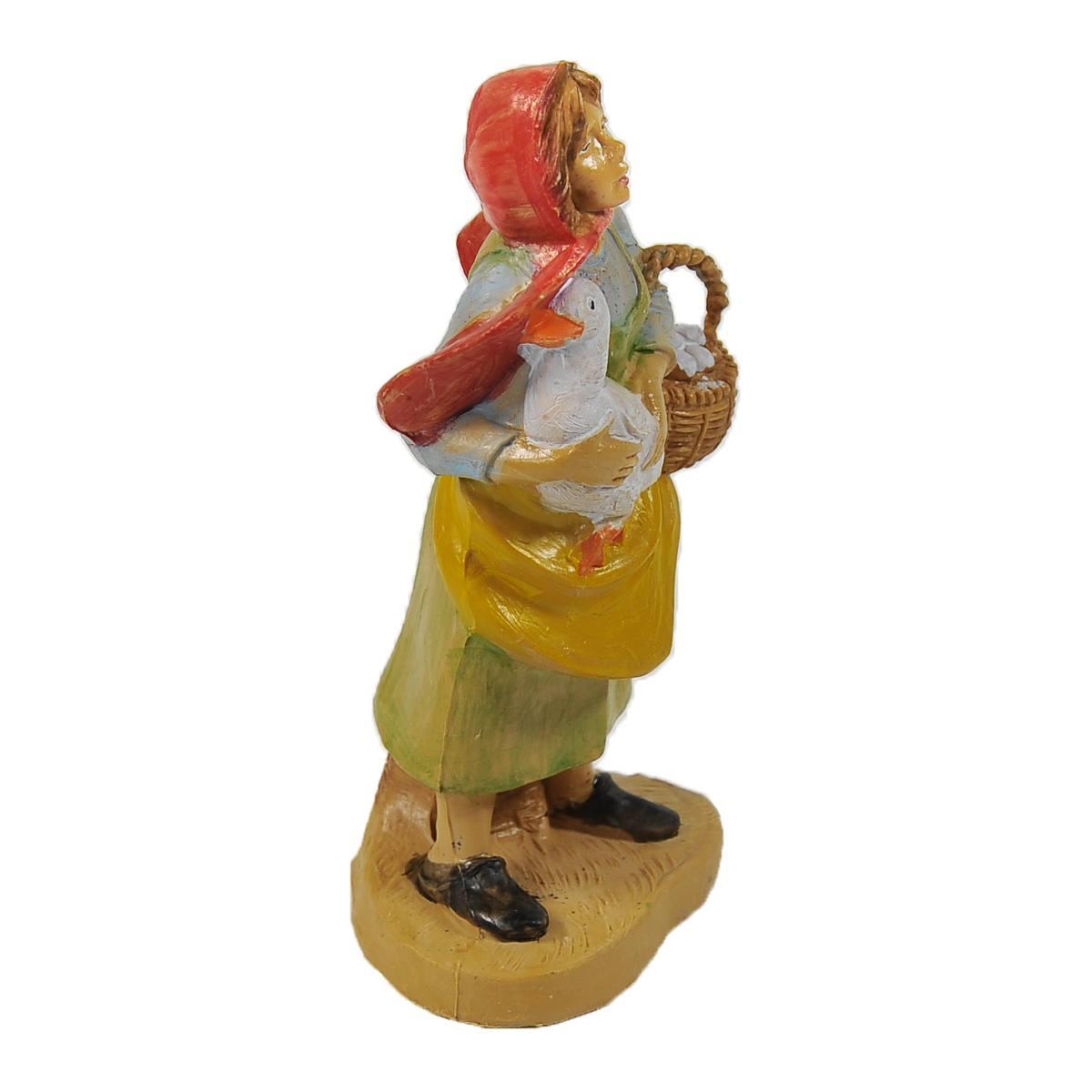 Statua presepe 10 cm donna papera