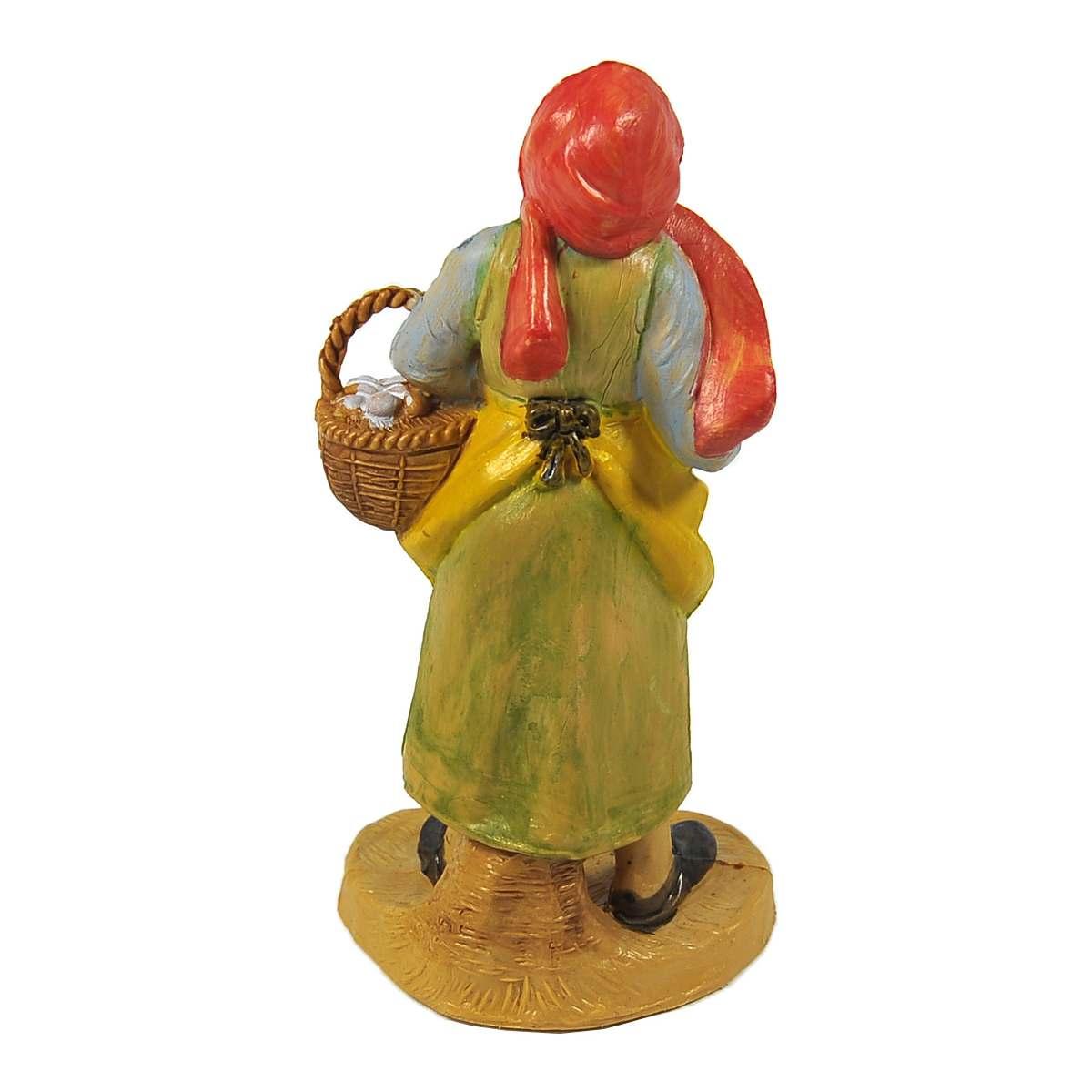 Statua presepe 10 cm donna papera