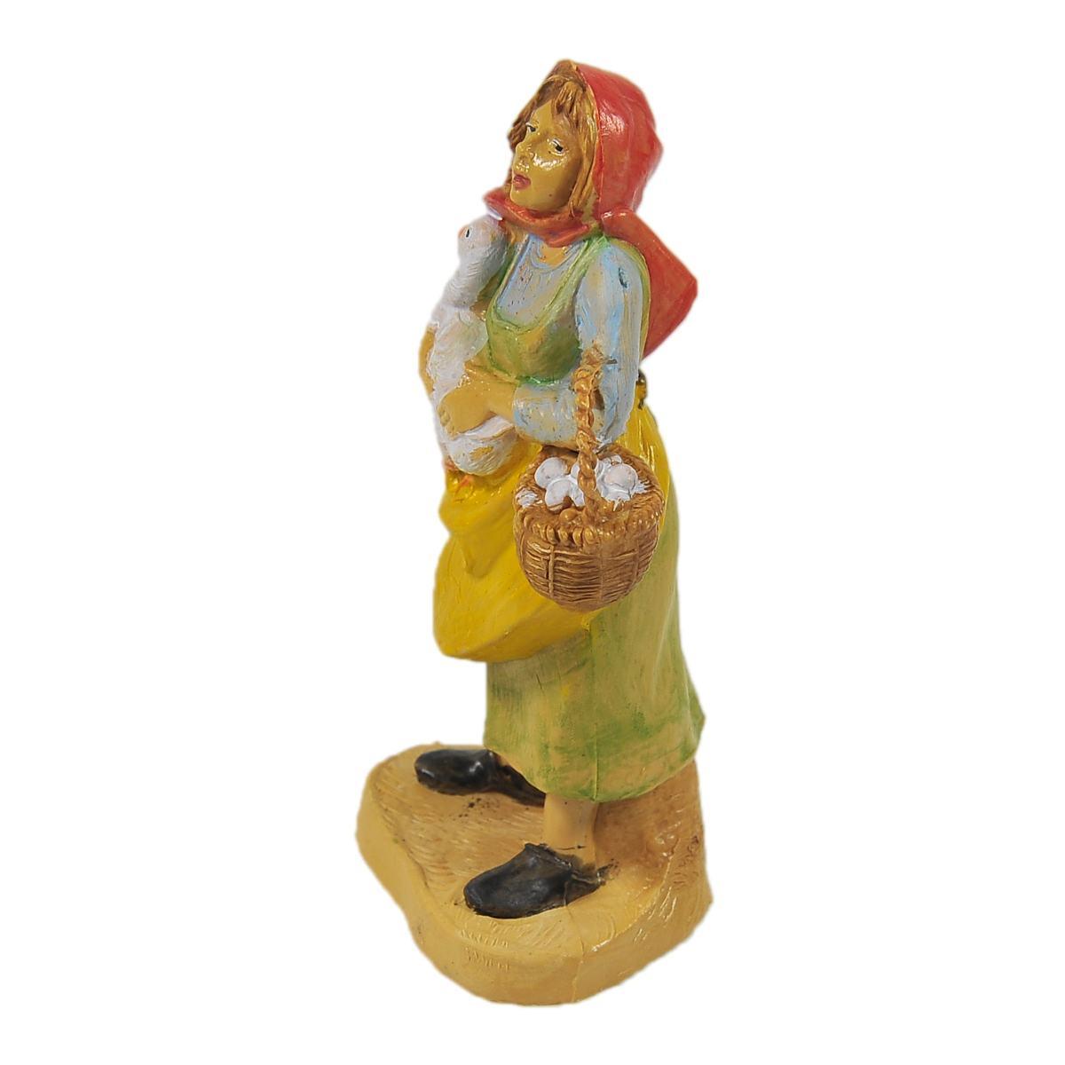 Statua presepe 10 cm donna papera