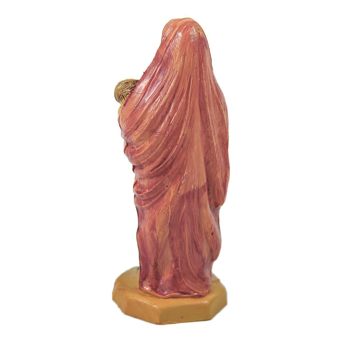 Statua presepe 10 cm donna bambino