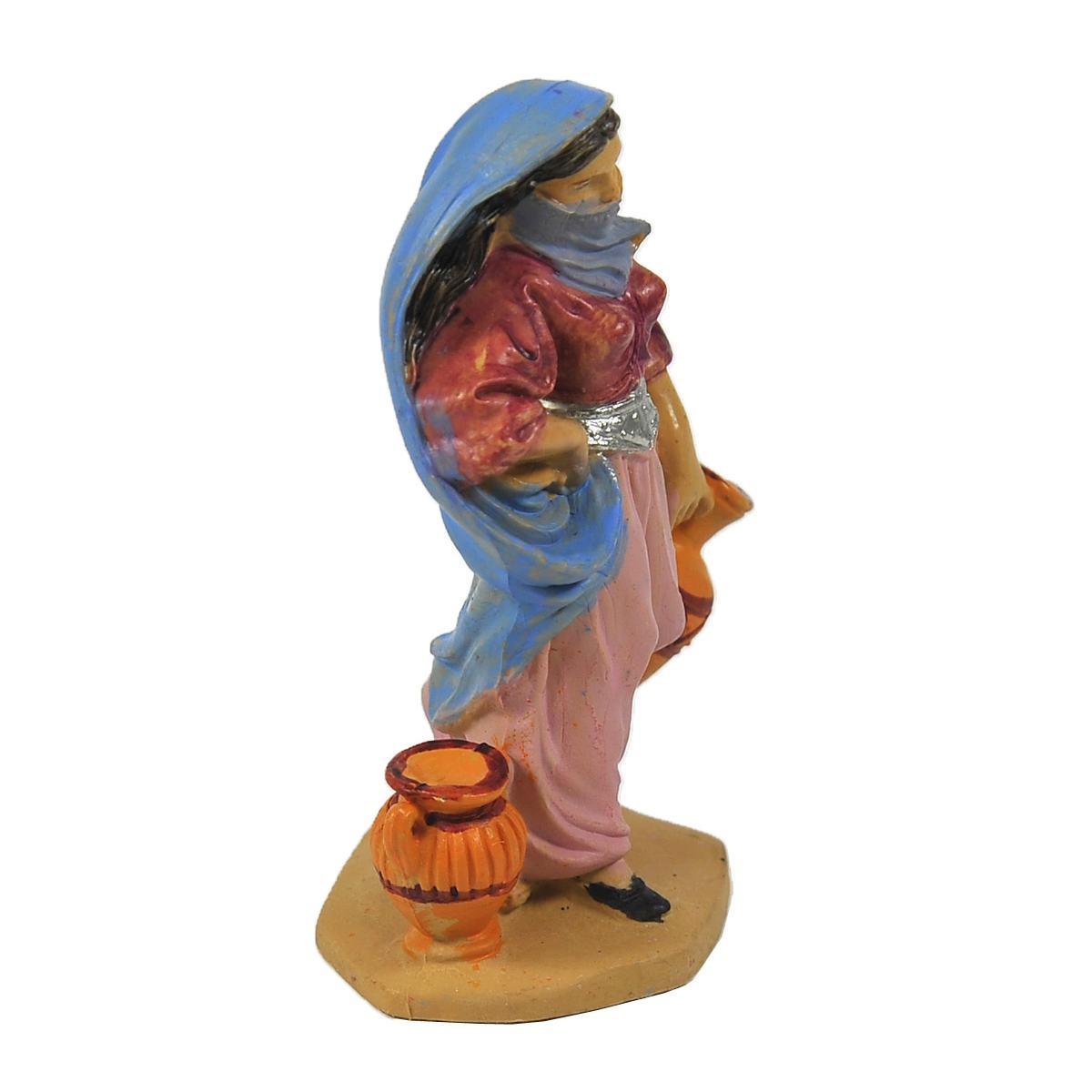 Statua presepe 10 cm donna anfore