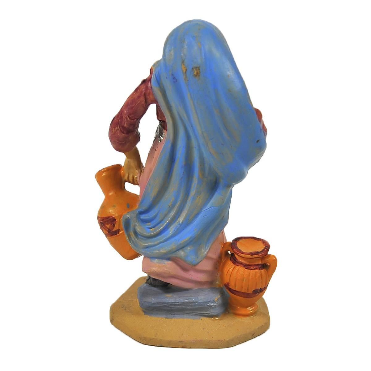 Statua presepe 10 cm donna anfore