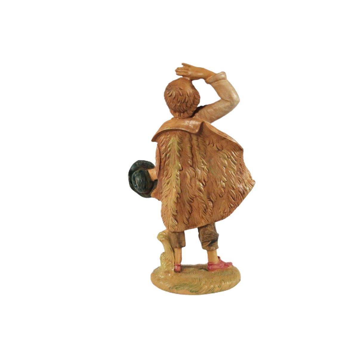 Statua presepe 10 cm pastore meravigliato