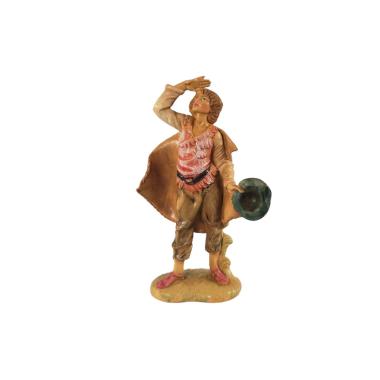 Statua presepe 10 cm pastore meravigliato