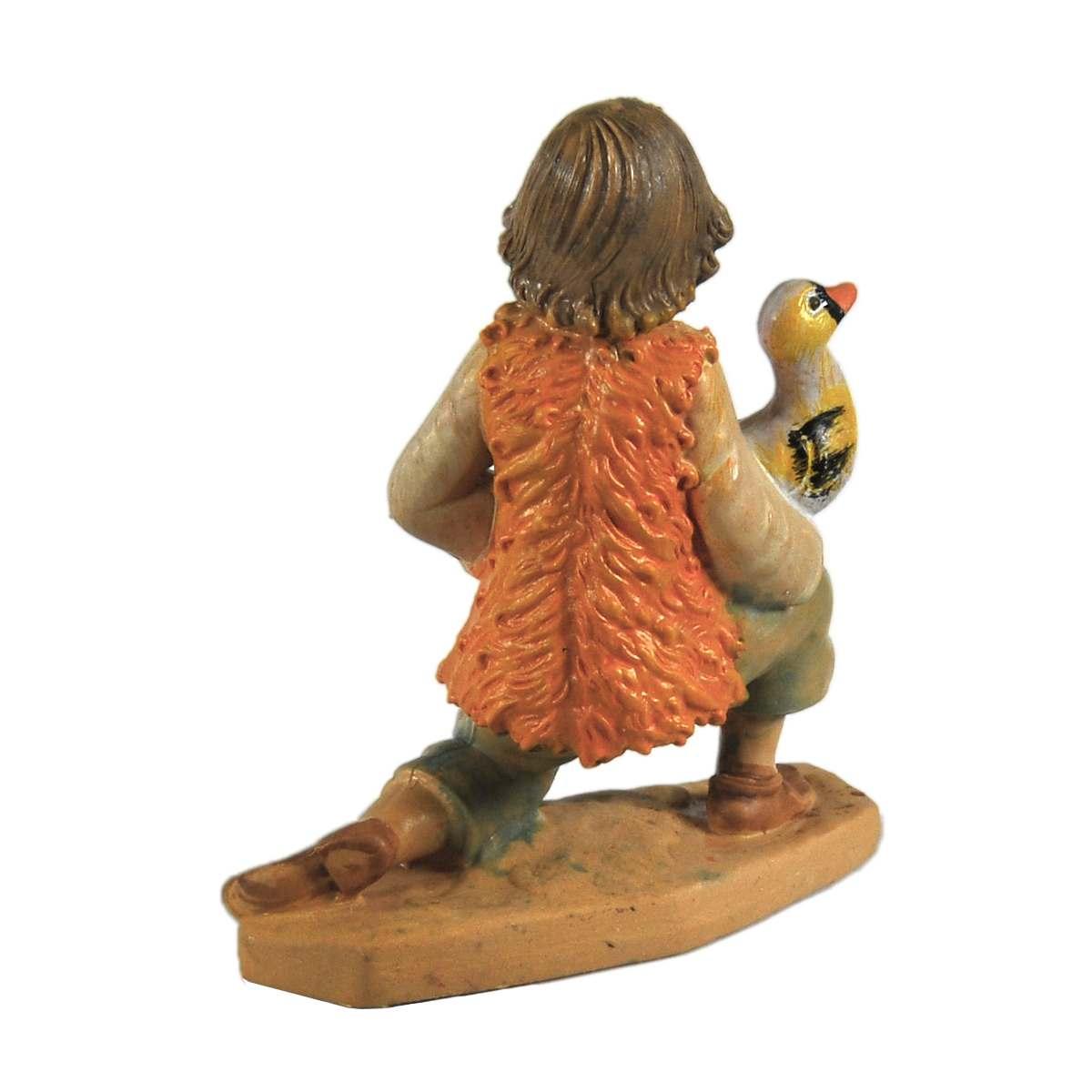 Statua presepe 10 cm pastorello papera