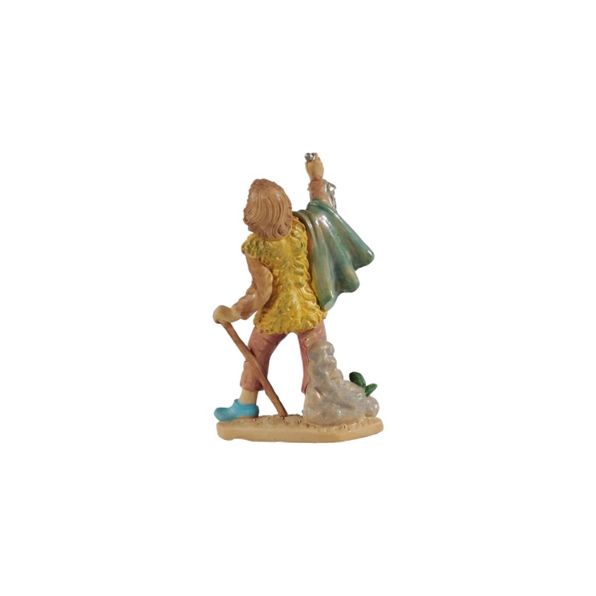 Statua presepe 10 cm uomo lanterna