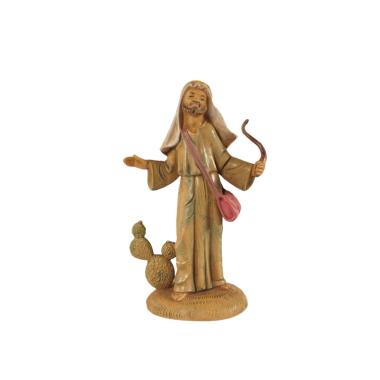Statua presepe 10 cm pastore arabo meravigliato