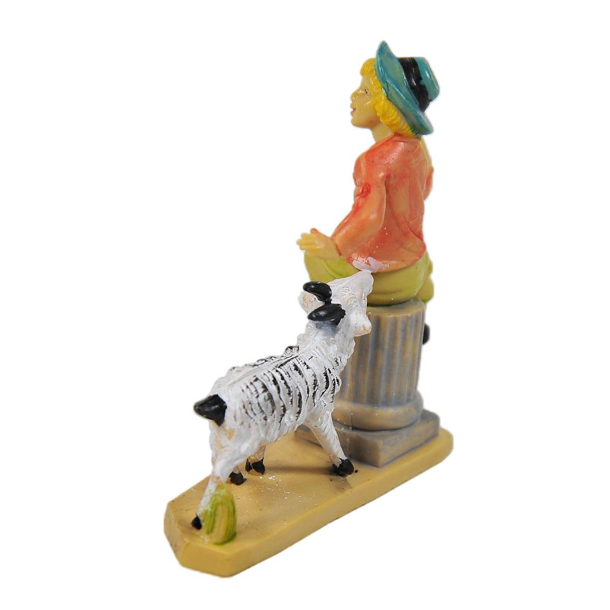 Statua presepe 10 cm ragazzo capretta