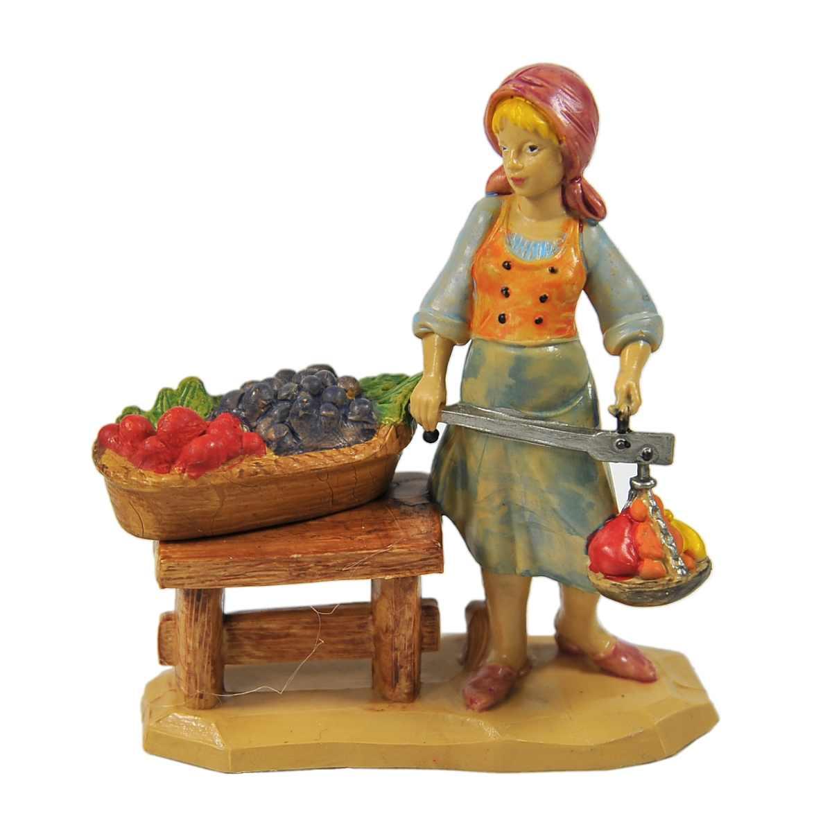 Statua presepe 10 cm fruttivendola