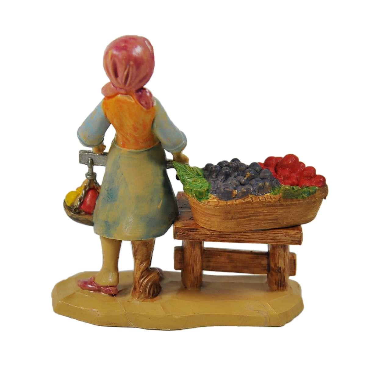 Statua presepe 10 cm fruttivendola