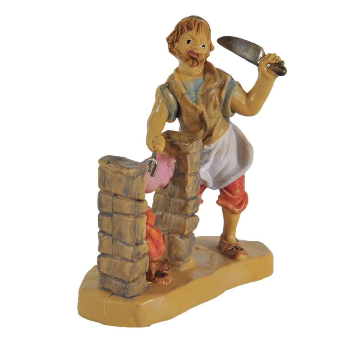 Statua presepe 10 cm macellaio