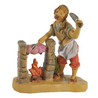 Statua presepe 10 cm macellaio