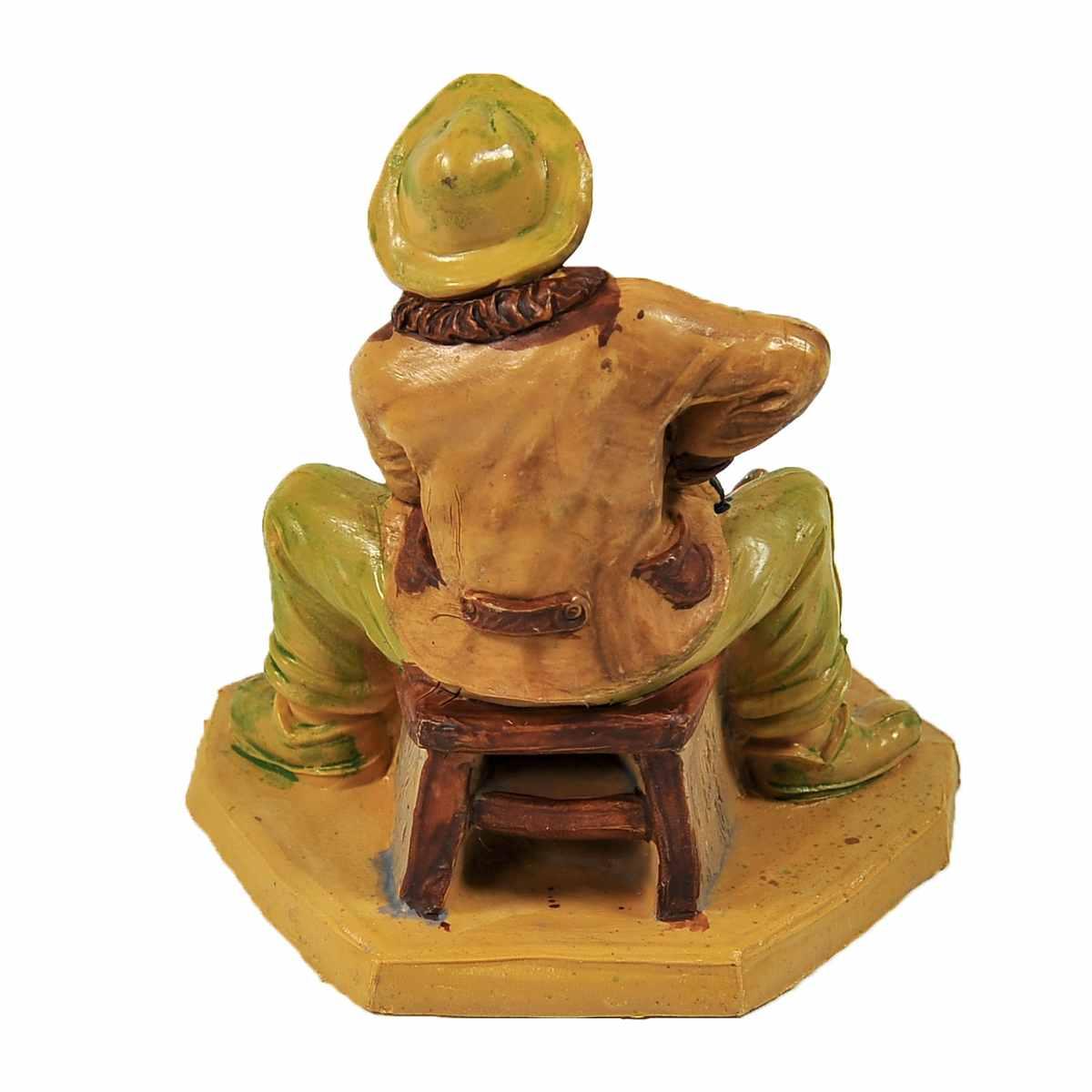 Statua presepe 10 cm uomo ombrello