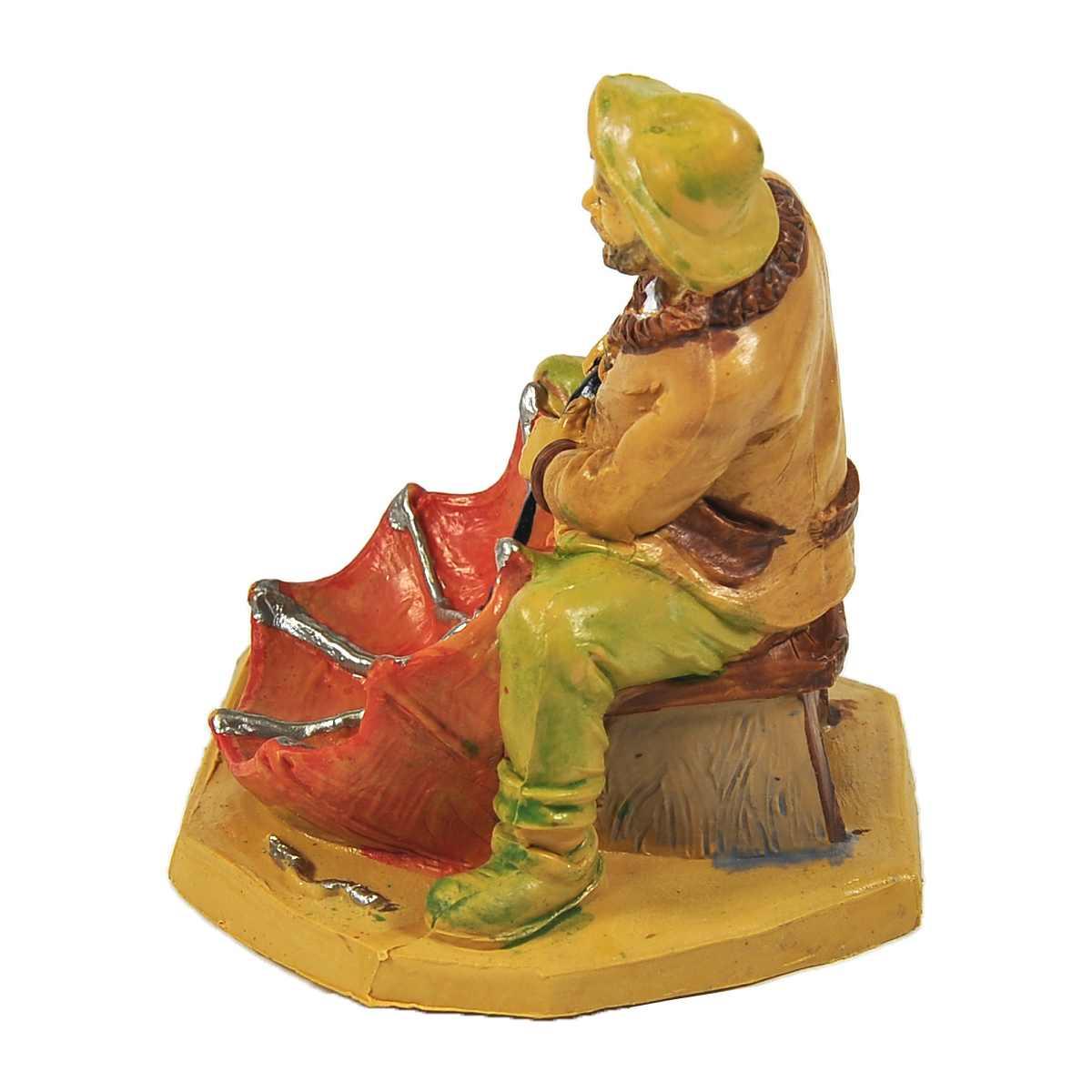 Statua presepe 10 cm uomo ombrello