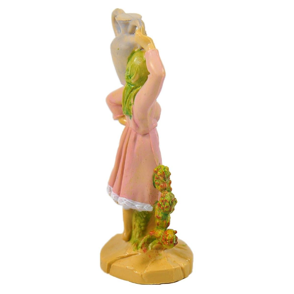 Statua presepe 10 cm donna anfora