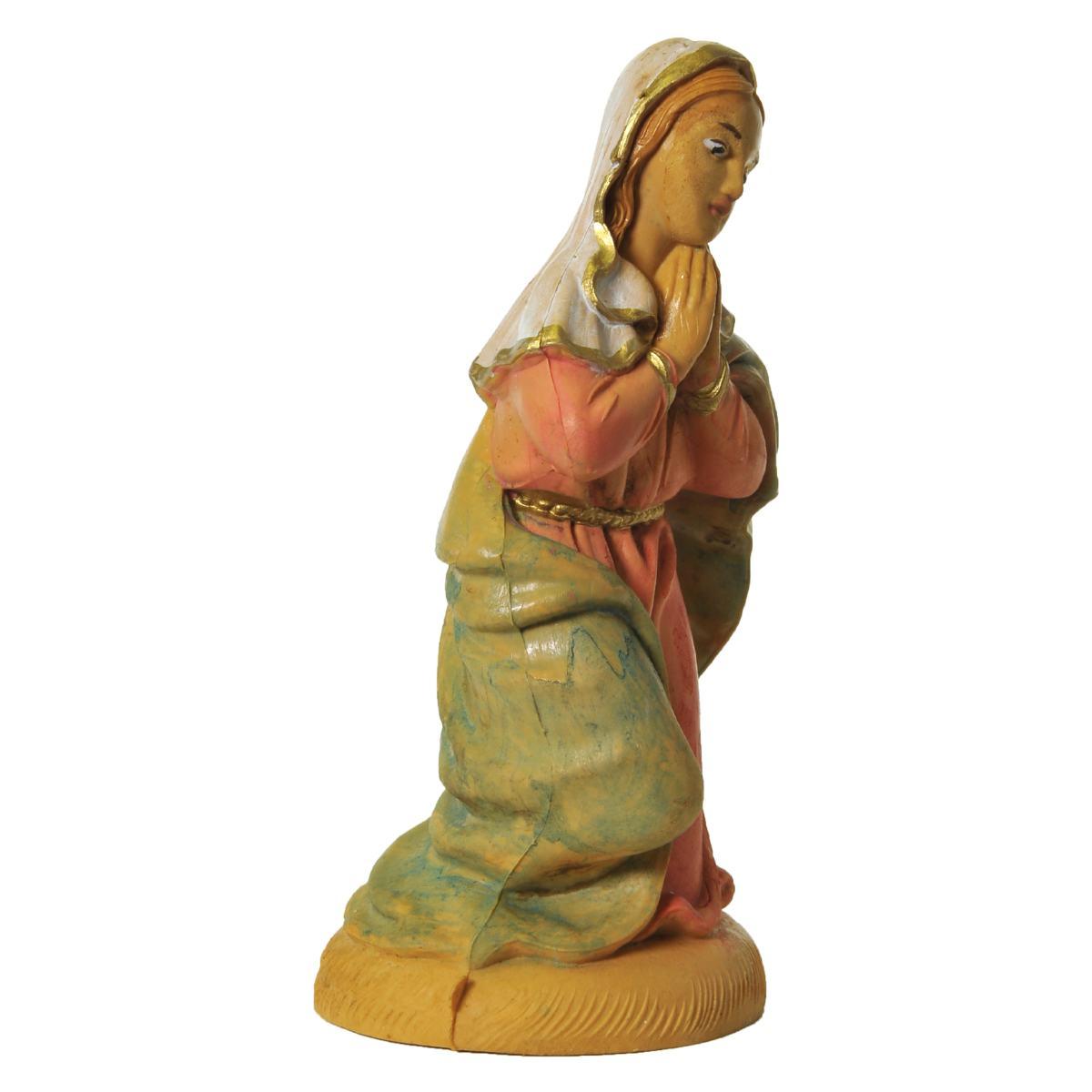 Statua presepe 12 cm madonna in ginocchio