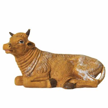 Statua presepe 10 cm bue sdraiato