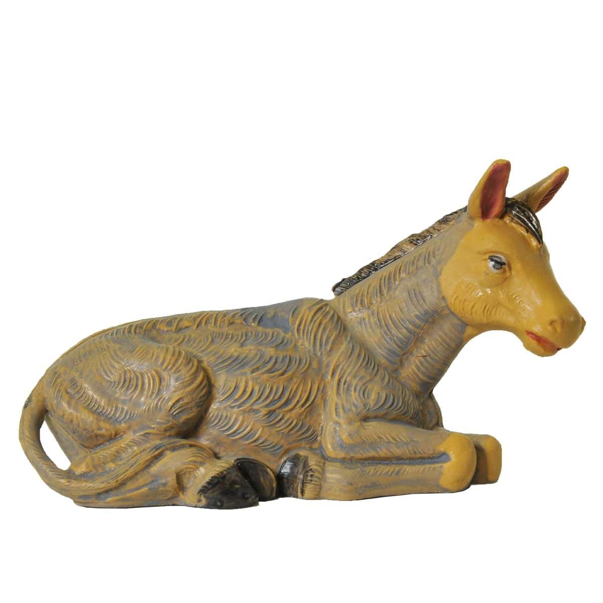 Statua presepe asino sdraiato