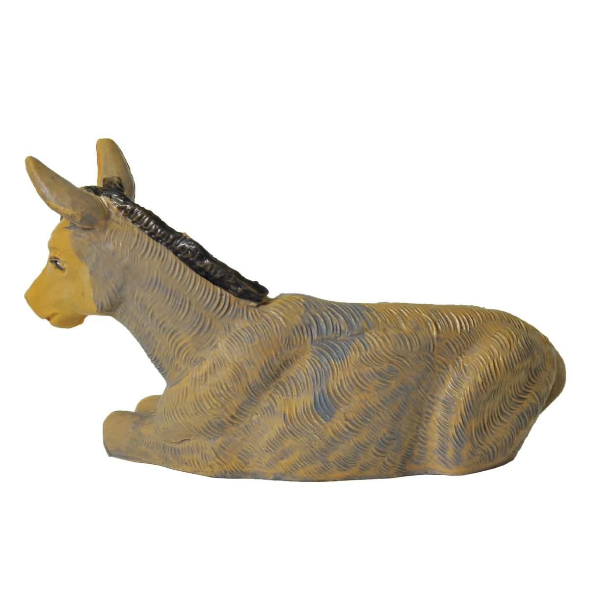 Statua presepe asino sdraiato