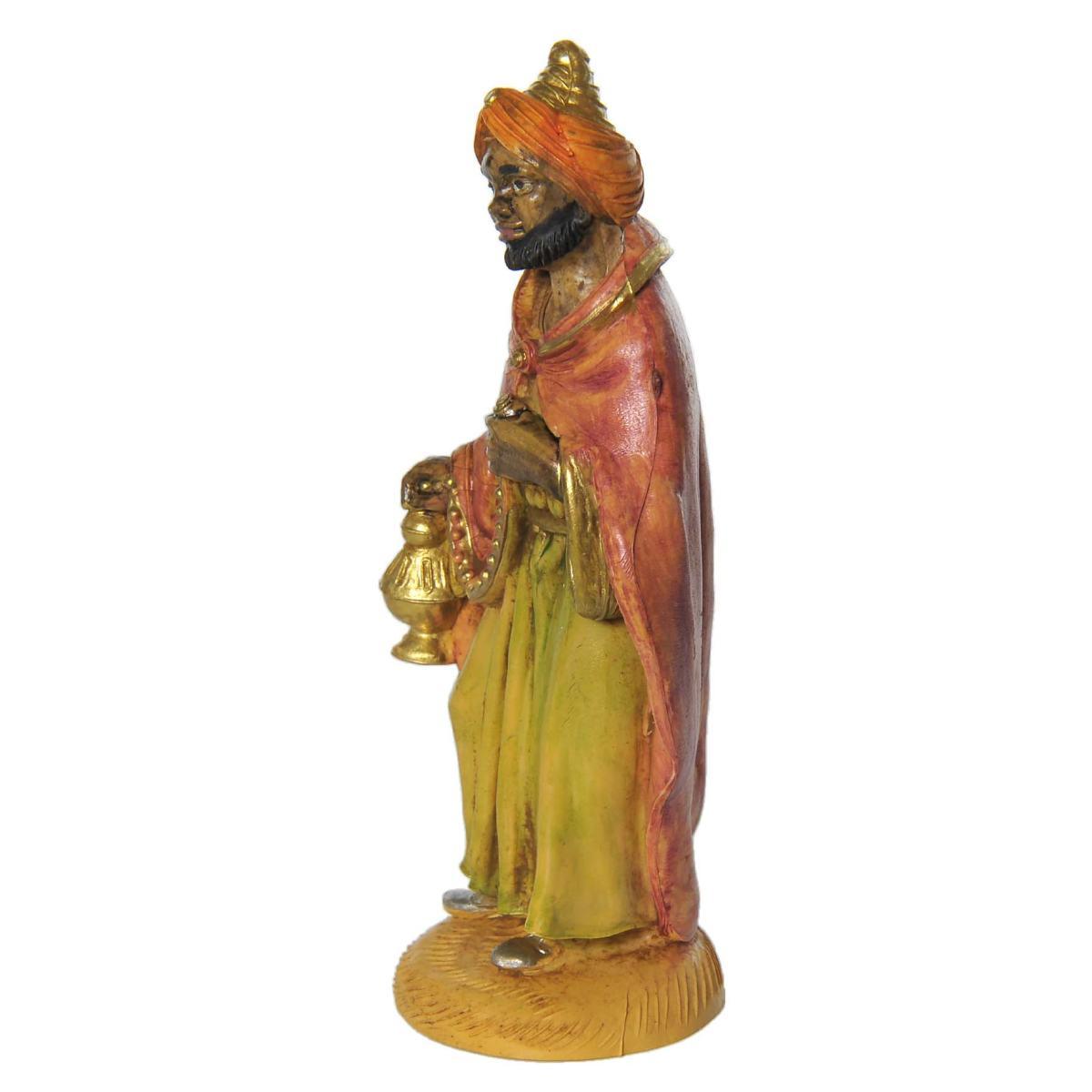Statua presepe 12 cm re magi baldassarre