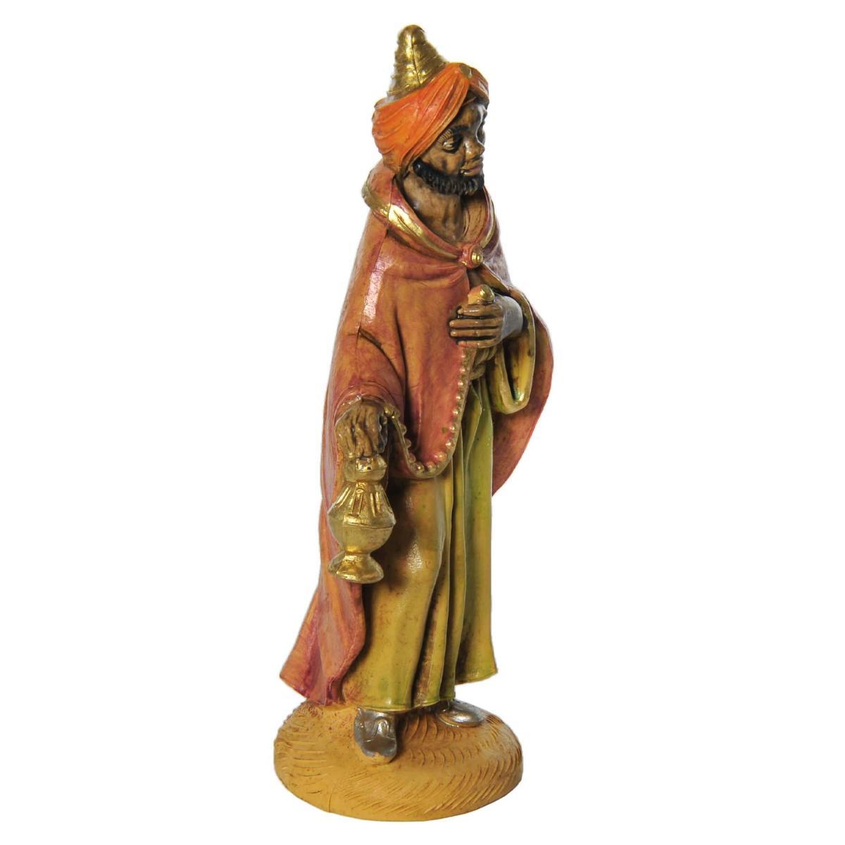 Statua presepe 12 cm re magi baldassarre