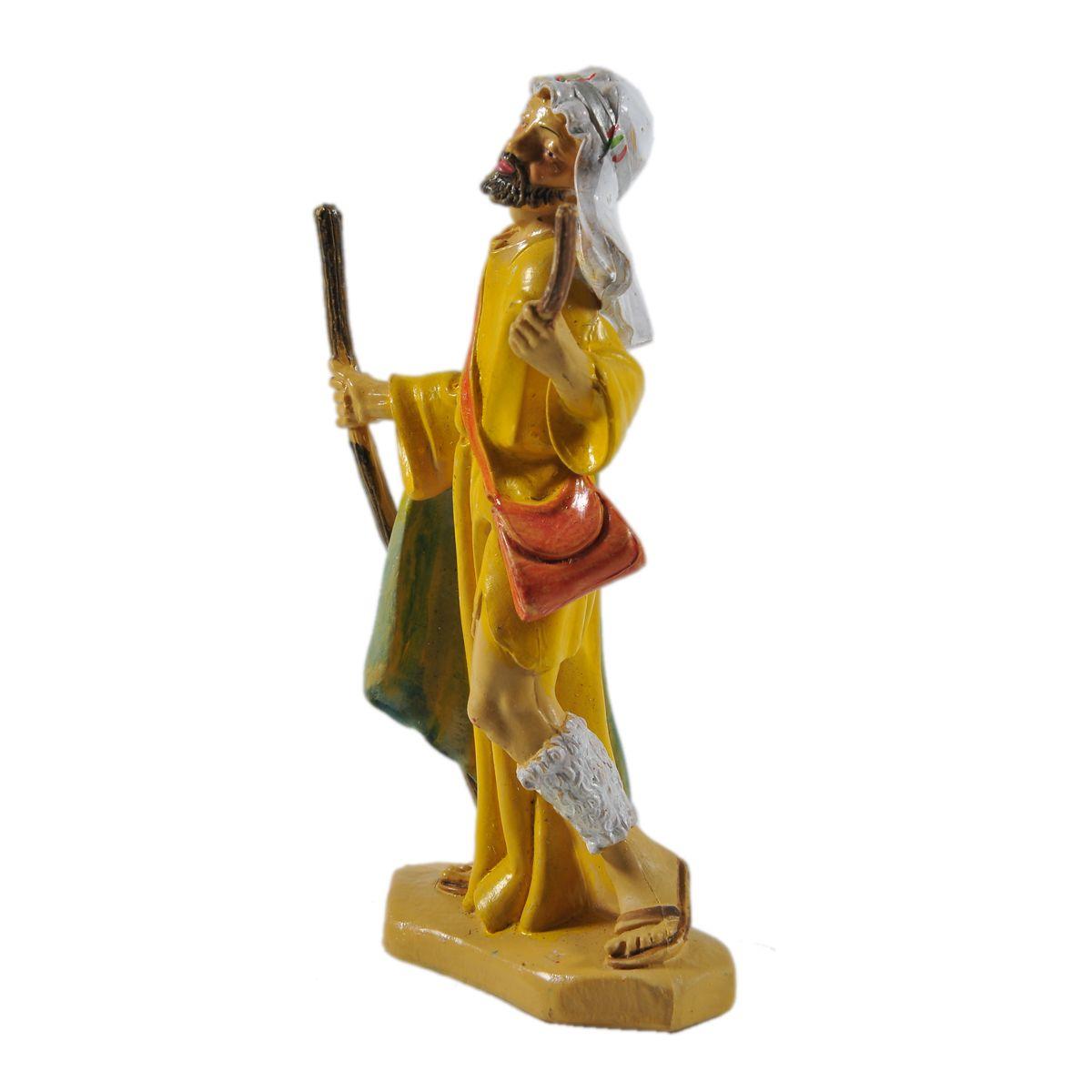 Statua presepe 12 cm viandante arabo bastone